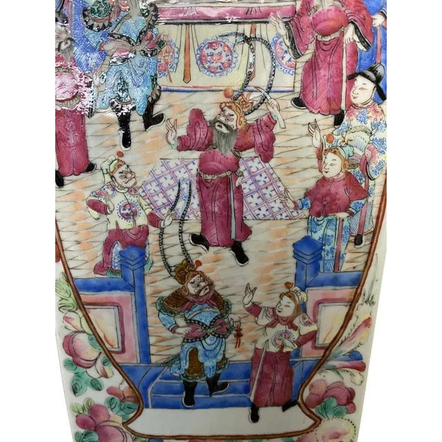 Famille Rose Canton Vases, Set of 2 For Sale - Image 11 of 16