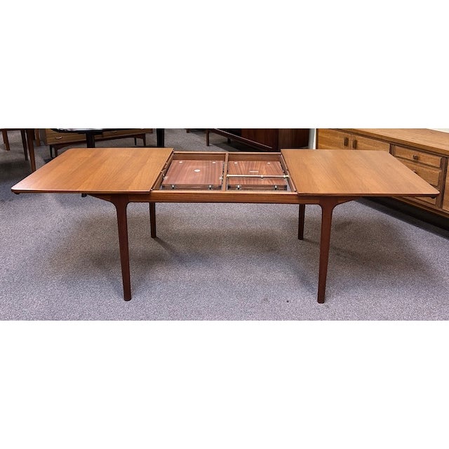 Teak Dining Table by McIntosh Two Butterfly Leaves Mid Century Modern For Sale - Image 10 of 18