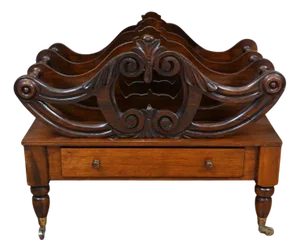 William IV Canterbury Mahogany Magazine Rack
