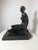 Beautiful ceramic sculpture in the form of a female figure. Total black with a metallic luster. Produced by Riccardo Gatti...
