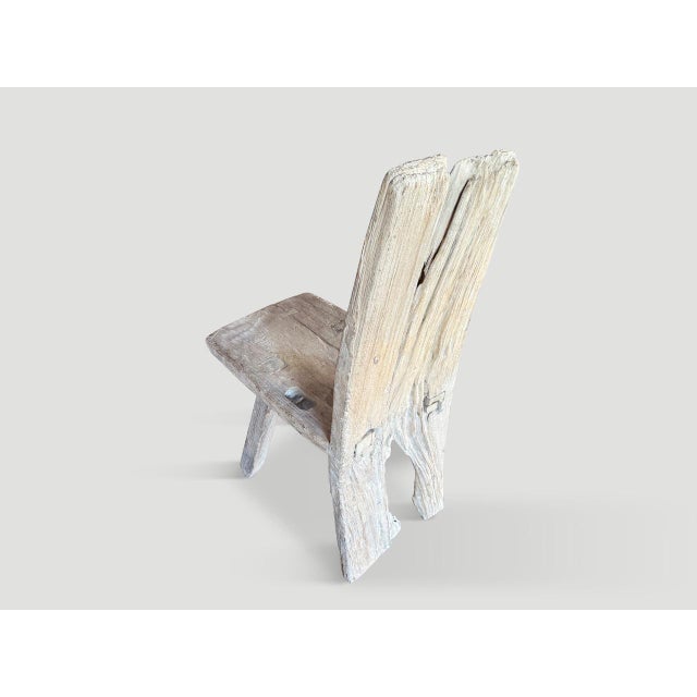 Contemporary Andrianna Shamaris St. Barts Organic Teak Wood Chair For Sale - Image 3 of 5