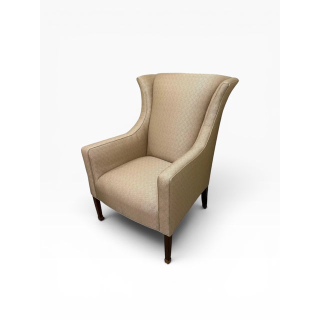 Modern Kravet Wingback Chair For Sale - Image 3 of 9