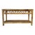 Vintage Coastal Rattan Two-Tier Console Table With Glass Top For Sale