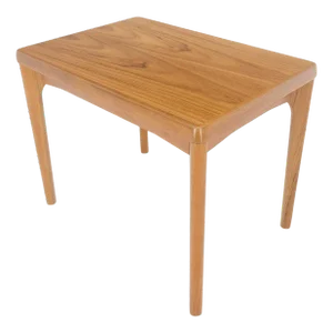 Danish Mid Century Modern Teak Rectangle Side End Table Stand