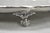 Victorian Vintage International Silver Co Large Round Silver Plated Footed Serving Tray For Sale - Image 3 of 15