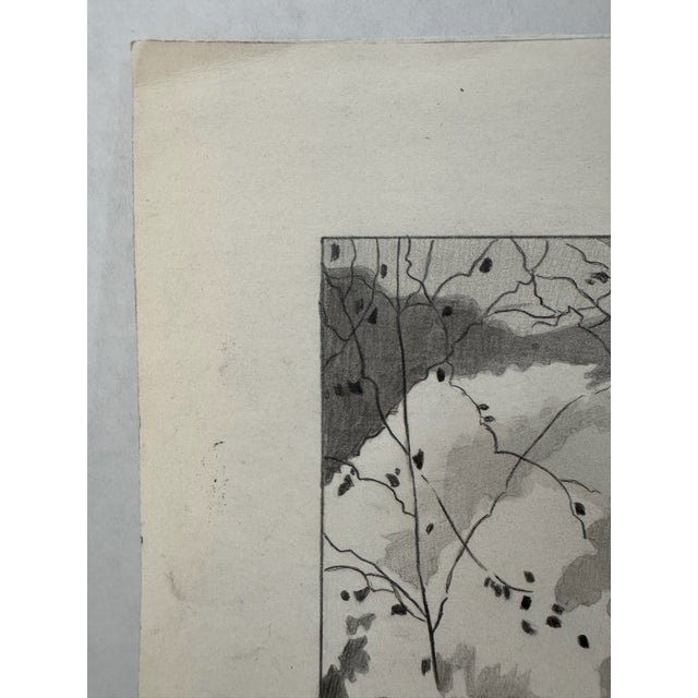 1940s Original Signed Graphite Illustration of Hunter With English Pointer Dog, 12.5 × 10 In. For Sale - Image 4 of 6
