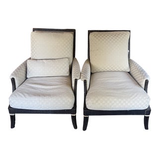 Two McGuire Rattan Porch Chairs For Sale