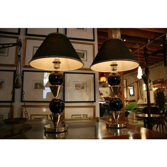 Italian Italian Steel Ball Lamps For Sale - Image 3 of 9