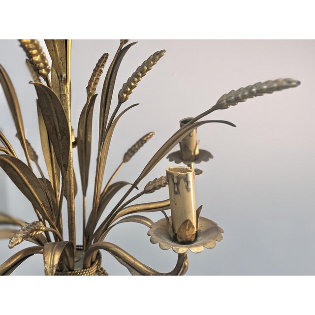 Five-Arm Wheat Ear Chandelier For Sale - Image 11 of 14