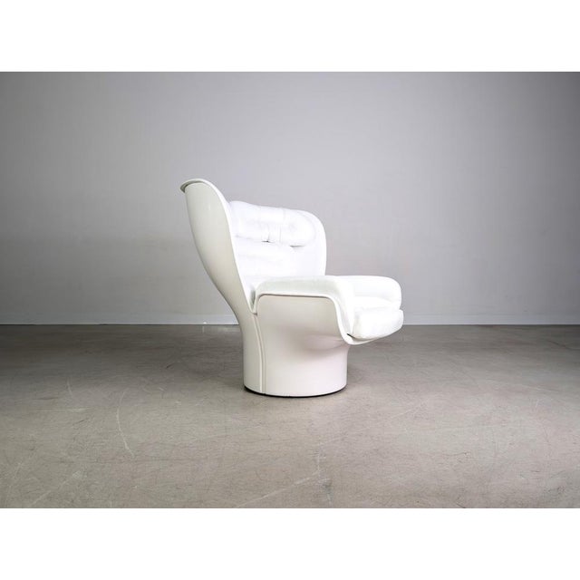 Original Elda Chair in White Leather by Joe Colombo For Sale - Image 4 of 12