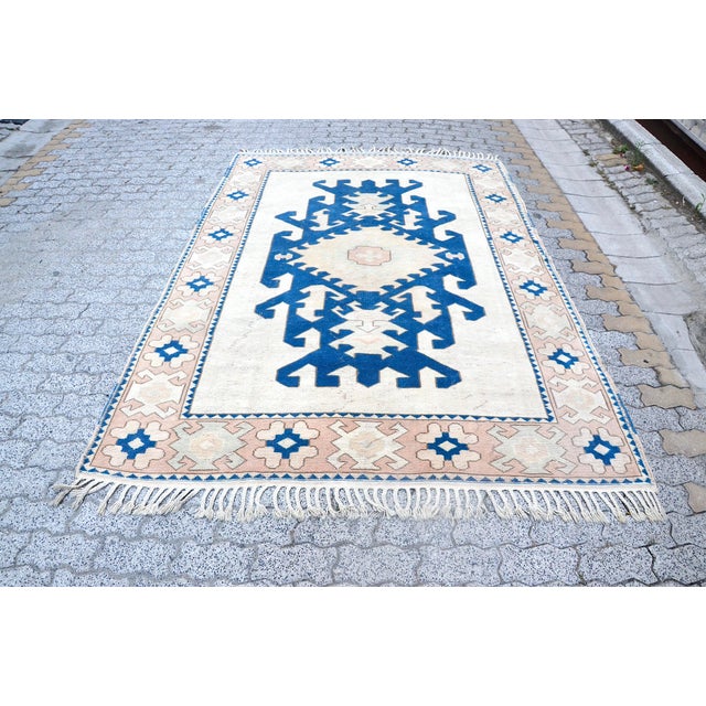 Decorative Anatolian Vintage Carpet For Sale - Image 11 of 11