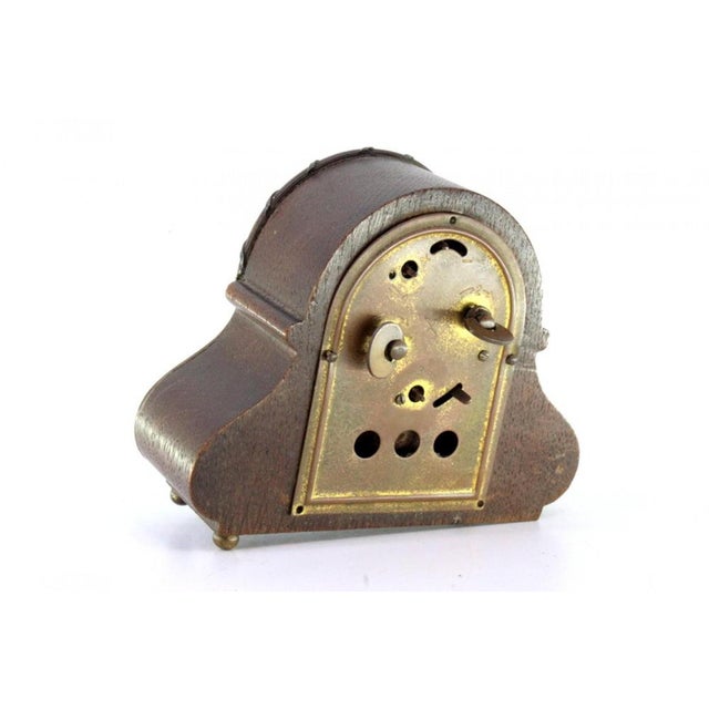 Wooden Alarm Clock with Silver Applications For Sale - Image 4 of 8