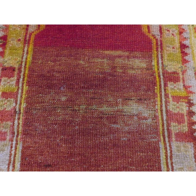 Textile Antique Hand Knotted Turkish Prayer Rug 2'6"x 3'6" For Sale - Image 7 of 13