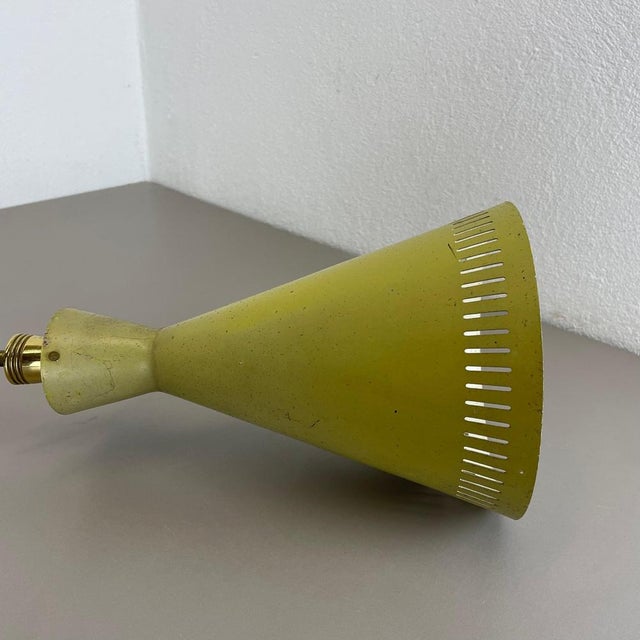 Mid-Century Diabolo Brass and Metal Tube Hanging Light in the style of Stilnovo, Italy, 1950s For Sale - Image 18 of 18