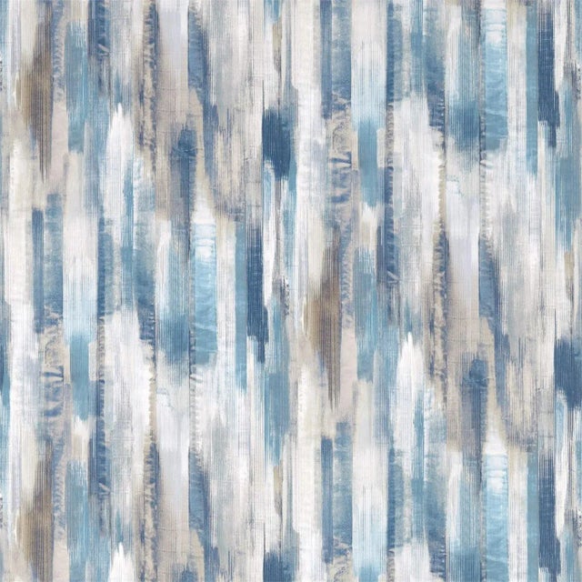 Harlequin Estrato Fabric in Denim/Nude/Sky For Sale