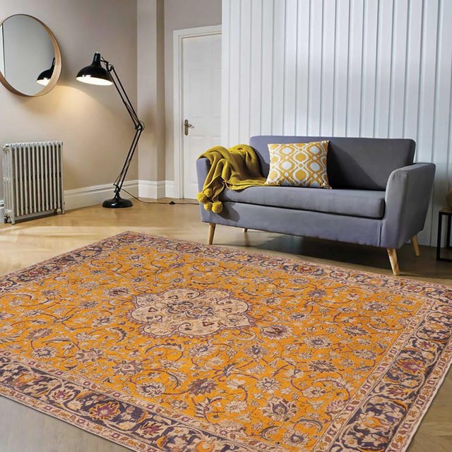 Enhance your living space with this stunning vintage Persian hand-knotted wool rug, a true showstopper that effortlessly...