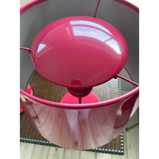 Red Vintage Ikea Kulla Red (Winered) Table Lamps From the 1990 - Set of Two For Sale - Image 8 of 11