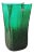 Mid 20th Century Blenko Emerald Crackled Glass Vase For Sale