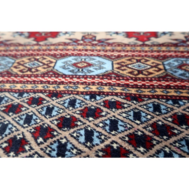 Tribal 1920s, Antique Uzbek Bukhara Handmade Rug 3.1' X 4.1' For Sale - Image 3 of 13
