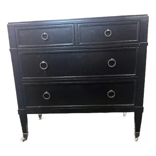 1960s Black Four Drawer Dresser by Vanguard For Sale