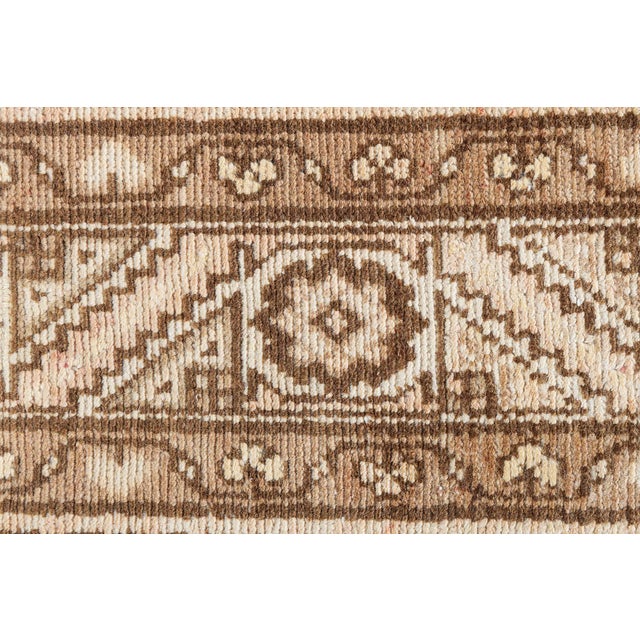 Textile Doris Leslie Blau Malayer Antique Allover Warm Tan Hand-Knotted Runner - c. 1920 For Sale - Image 7 of 10