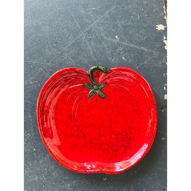 Vintage 1960s Italian Glazed Ceramic Platter For Sale - Image 9 of 11