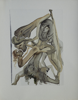 Salvador Dali, Les Limbes, Nude, Etching