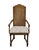English Drexel Furniture Bishopsgate Collection Solid Walnut English Tudor Style Cane Back Dining Arm Chair For Sale - Image 3 of 9