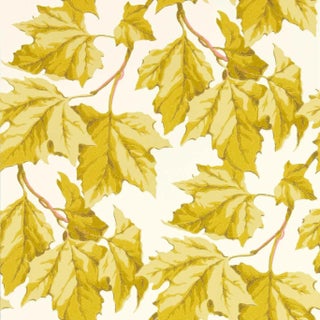 Harlequin Dappled Leaf Wallpaper in Citrine For Sale