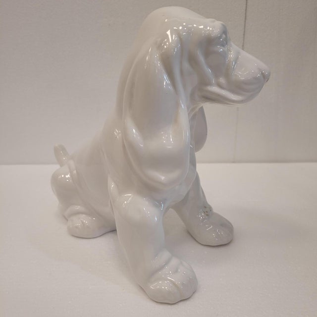 Ceramic Basset Hound Sculpture, Germany, 1940s For Sale - Image 6 of 13