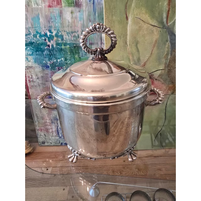 Mid-Century Modern Vintage Mid Century Modern Christofle Style Ice Bucket For Sale - Image 3 of 11
