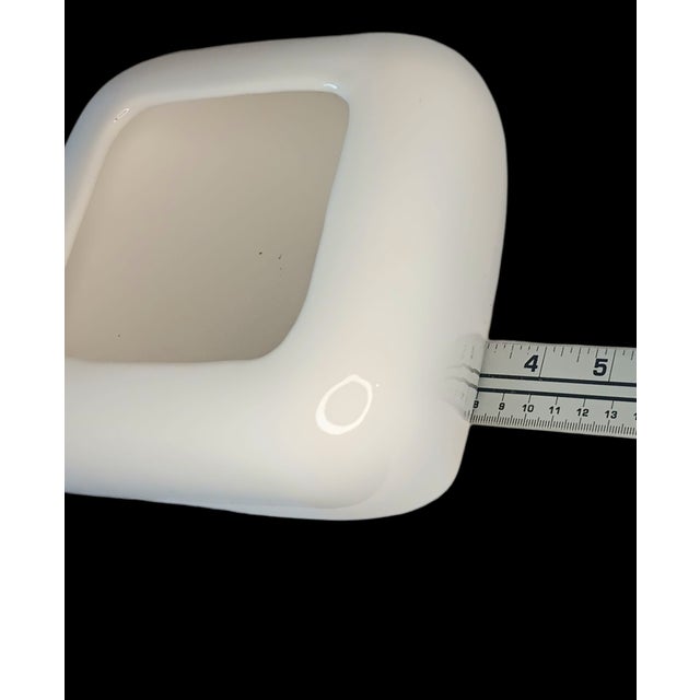 Vintage Haeger White Vase Square With Rounded Corners Classic 5" X 5.5" For Sale - Image 9 of 11
