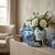 Ceramic Chinese Blue White Porcelain Flower Birds Graphic Temple Jar For Sale - Image 7 of 7
