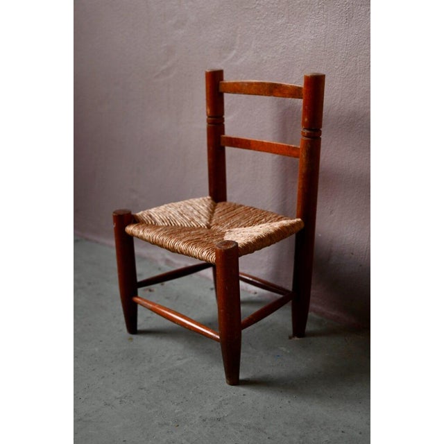 Brutalist Brutalist Childrens Chair in Straw, 1970s For Sale - Image 3 of 18