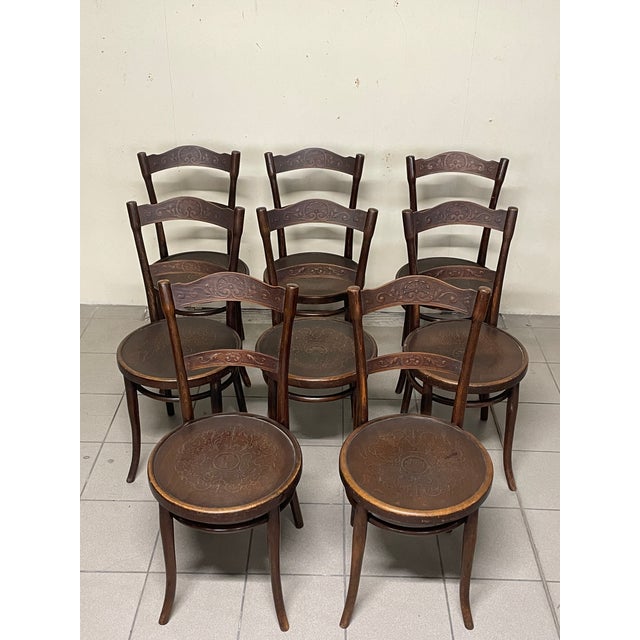 Wood Vintage Chairs by Michael Thonet for Thonet, 1930s, Set of 8 For Sale - Image 7 of 18