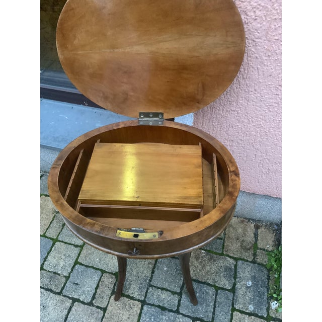 Biedermeier Side Table in Cherrywood, 1830s For Sale - Image 3 of 16