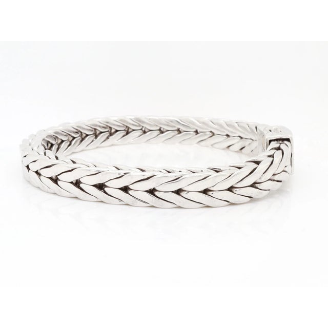 John Hardy 9mm Sterling Silver 'Icon' Chain Bracelet With Diamond Clasp For Sale - Image 9 of 17