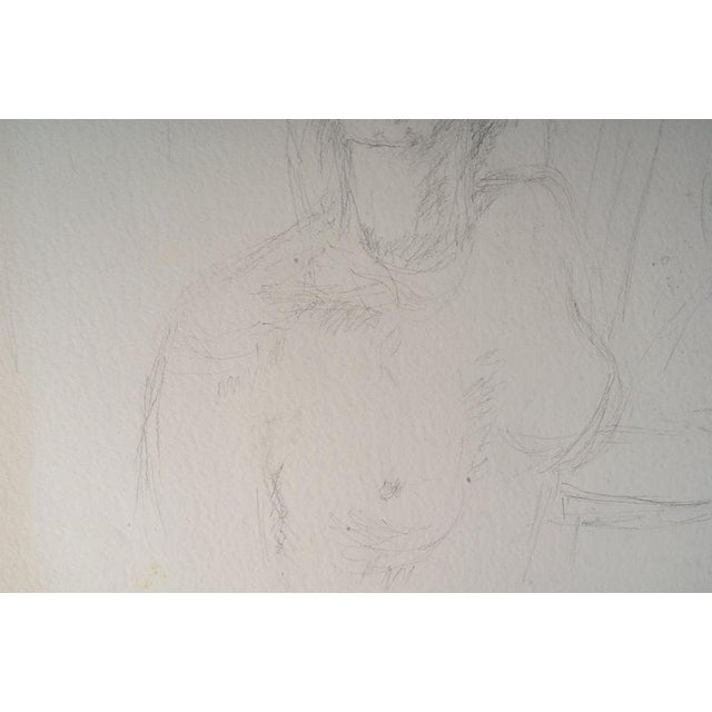 Unknown, Depicting a Nude Young Woman, 20th Century, Drawing on Paper For Sale - Image 4 of 5