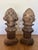 Vintage Pair of Carved Garden Acorns on Pedestal For Sale - Image 4 of 14