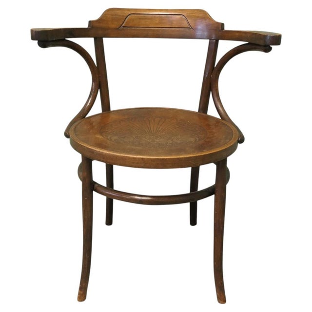 Brown Large Roomy Bentwood Carver Chair This Is a and Charming Piece, 1900 For Sale - Image 8 of 8