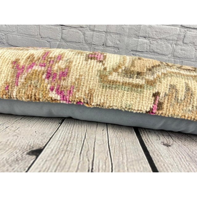 Textile 12 x 46 Lumbar Rug Pillow Cozy Opulence Turkish Pillow Cushion Cover For Sale - Image 7 of 7