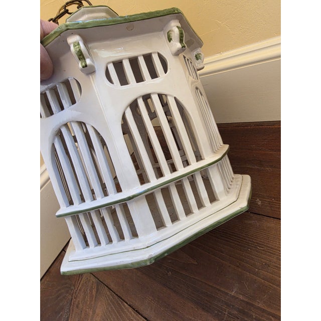 Ceramic Italian Ceramic Birdcage Lantern For Sale - Image 7 of 8