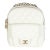 White Quilted Caviar Small CC Day Backpack Handbag For Sale