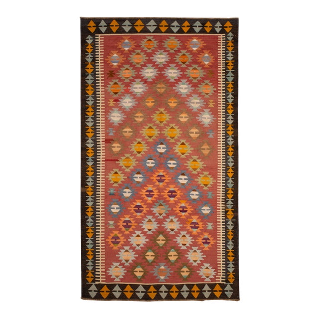 Mid-20th Century Vintage Kilim Rug, 4'8" X 8'2" For Sale