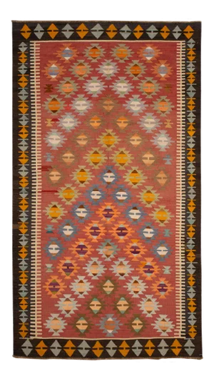 Mid-20th Century Vintage Kilim Rug, 4'8" X 8'2"