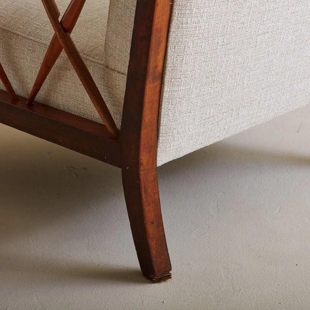 Maple Settee in the Style of Paolo Buffa, Italy 20th Century For Sale - Image 9 of 12