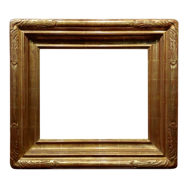 Art Nouveau Style 22 K Gilded Carved Wooden Frame by Vandauren 23x26" For Sale