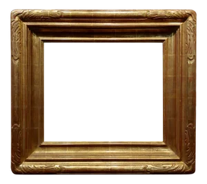 Art Nouveau Style 22 K Gilded Carved Wooden Frame by Vandauren 23x26"