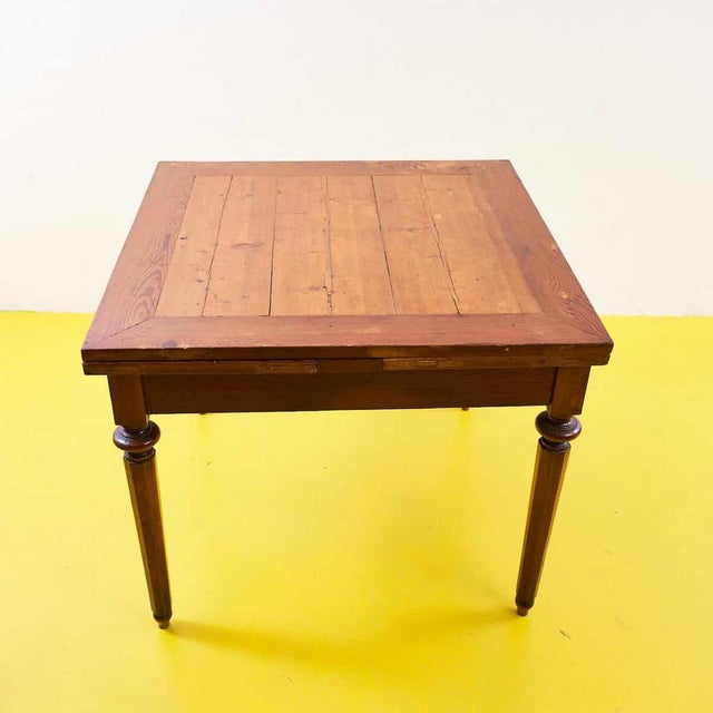 Wood Vintage Italian Wooden Table For Sale - Image 7 of 7