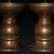 Asian Pair of Bronze Candle Holders — Curved Dish & Trumpet Base, Aged Patina For Sale - Image 3 of 9